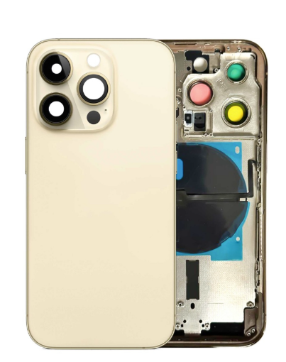 Picture of Back Housing Frame with Small Components Pre-Installed for iPhone 14 Pro - GOLD
