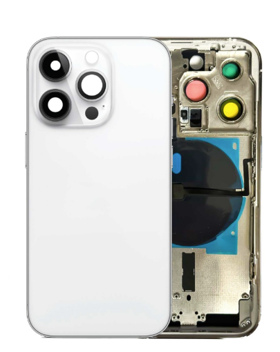 Picture of Back Housing Frame with Small Components Pre-Installed for iPhone 14 Pro - SILVER
