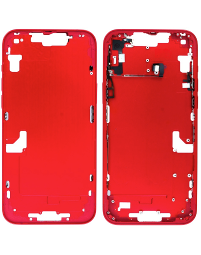Picture of Middle Frame with Small Parts for iPhone 14 Plus - RED - International Version