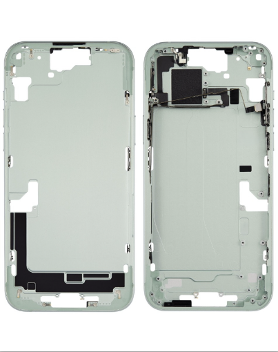 Picture of Middle Frame with Small Parts for iPhone 15 Plus - GREEN - US Version