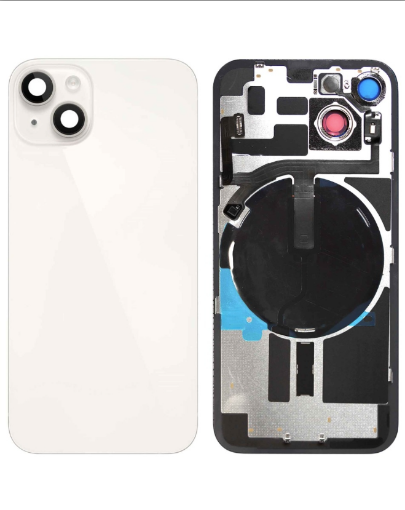 Picture of Back Glass with Frame and Wireless NFC Charging Flex and MagSafe Magnet for iPhone 14 - STARLIGHT