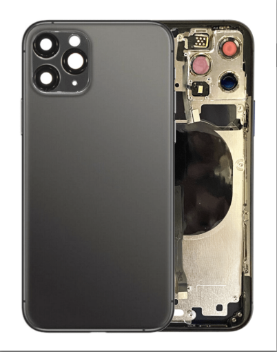 Picture of Back Housing Frame with Small Components Pre-Installed for iPhone 11 Pro - SPACE GRAY