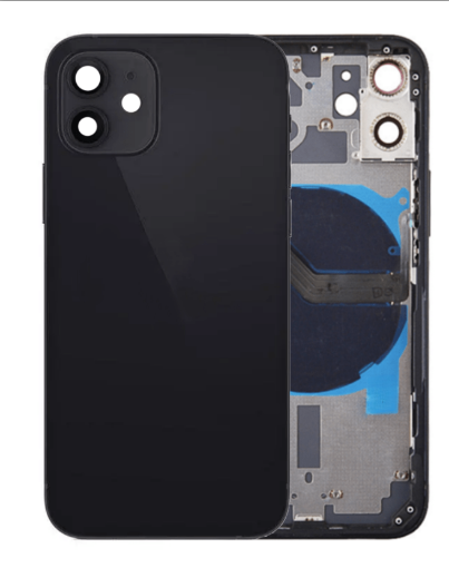 Picture of Back Housing Frame with Small Components Pre-Installed for iPhone 12 Mini - BLACK