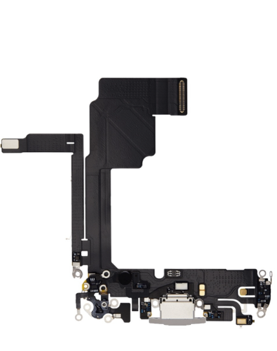 Picture of Charging Port Flex Cable for iPhone 15 Pro - WHITE TITANIUM - Aftermarket