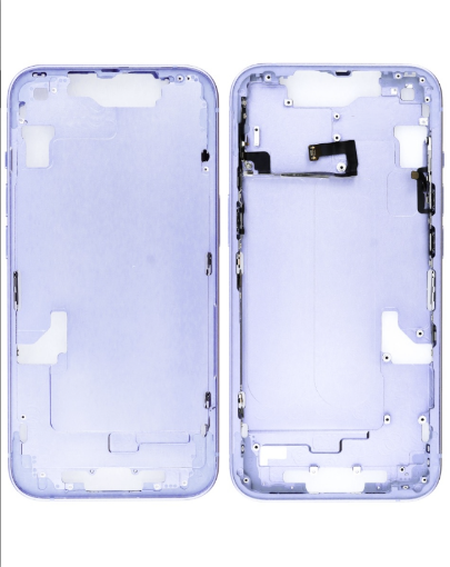 Picture of Middle Frame with Small Parts for iPhone 14 - PURPLE - International Version
