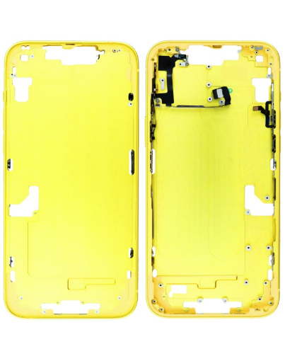 Picture of Middle Frame with Small Parts for iPhone 14 Plus - YELLOW - International Version