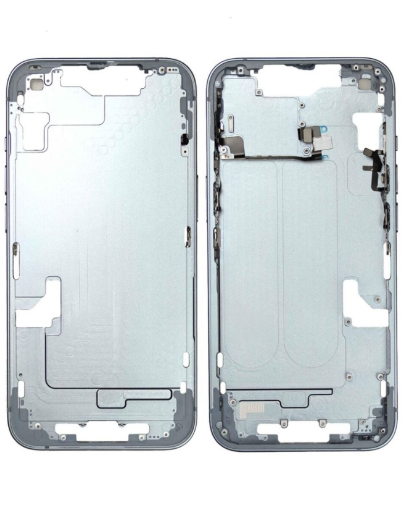 Picture of Middle Frame with Small Parts iPhone 14 - BLUE - US Version