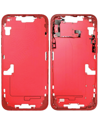 Picture of Middle Frame with Small Parts iPhone 14 Plus - RED - US Version