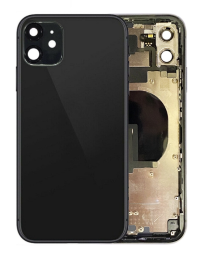 Picture of Back Housing Frame with Small Components Pre-Installed for iPhone 11 (NO LOGO) (BLACK)