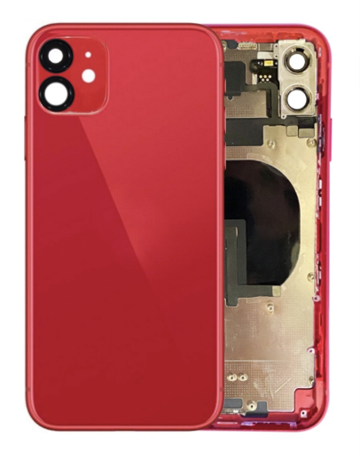 Picture of Back Housing Frame with Small Components Pre-Installed for iPhone 11 (NO LOGO) (RED)