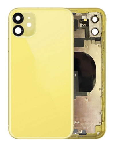Picture of Back Housing Frame with Small Components Pre-Installed for iPhone 11 (NO LOGO) (YELLOW)