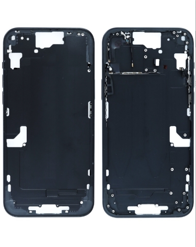 Picture of Middle Frame with Small Parts for iPhone 15 Plus - BLACK - International Version