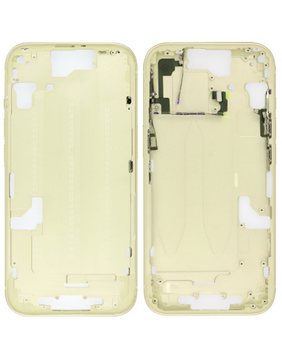 Picture of Middle Frame with Small Parts for iPhone 15 - YELLOW - International Version