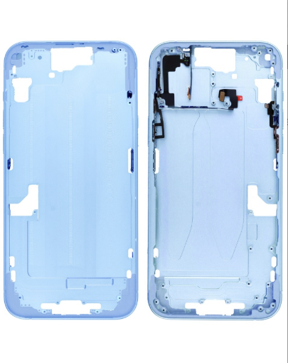 Picture of Middle Frame with Small Parts for iPhone 15 Plus - BLUE - International Version