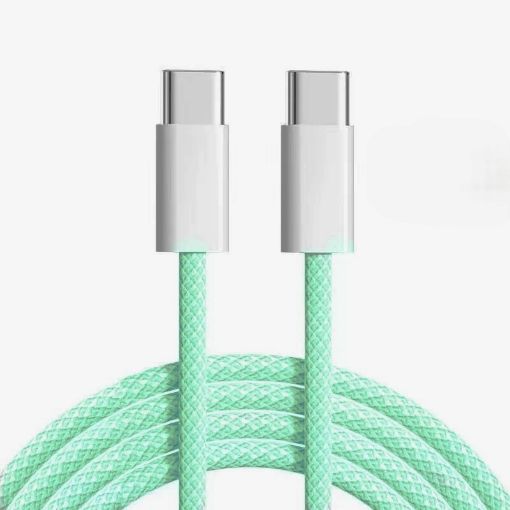 Picture of 60W USB C-C Fast Charging Cable for iPhone 16 / 15 and iPads Series (3 ft) - GREEN