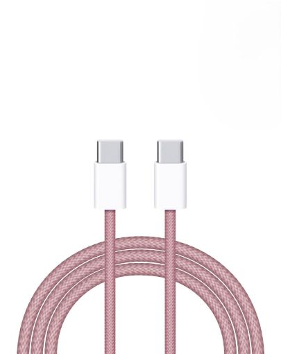 Picture of 60W USB C-C Fast Charging Cable for iPhone 16 / 15 and iPads Series (3 ft) - PINK