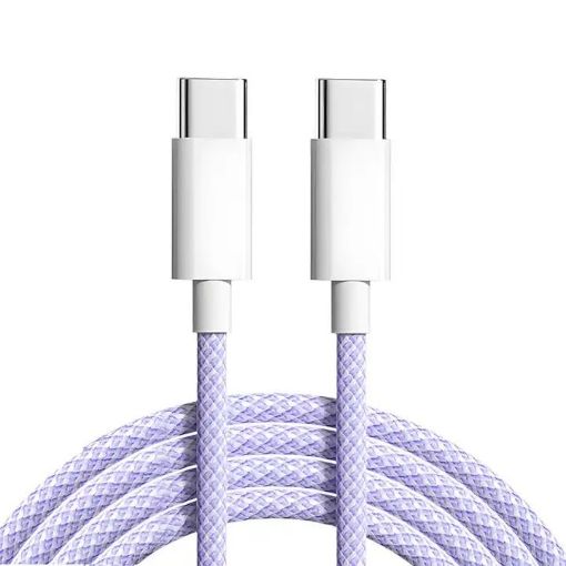 Picture of 60W USB C-C Fast Charging Cable for iPhone 16 / 15 and iPads Series (3 ft) - PURPLE