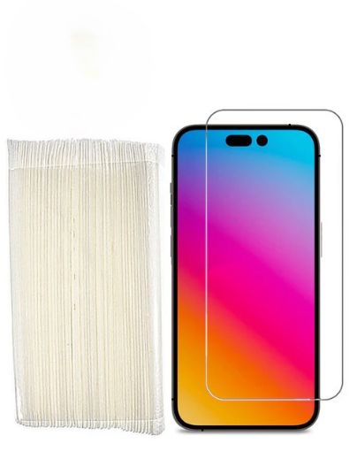 Picture of Clear Tempered Glass for iPhone 15 / 15 Pro (2.5D / 50 Pcs in Bulk)