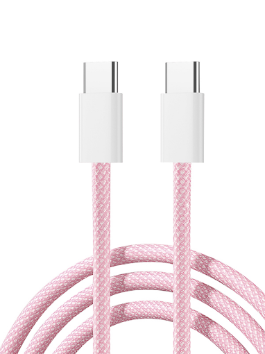 Picture of iPhone 15 Series USB C-C Charging Cable (PINK) (3ft) (27W)
