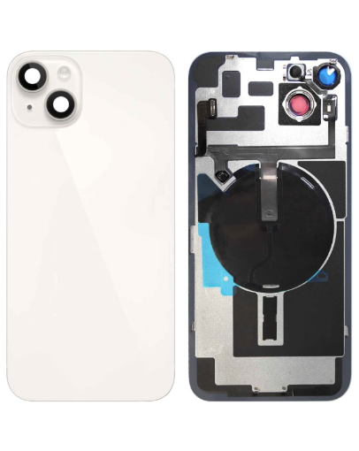 Picture of Back Glass with Frame and Wireless NFC Charging Flex and MagSafe Magnet for iPhone 14 Plus - STARLIGHT