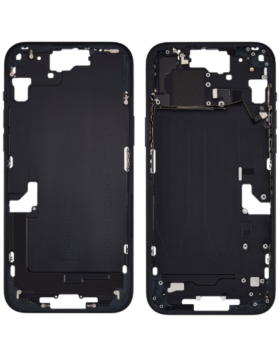 Picture of Middle Frame with Small Parts for iPhone 15 Plus - BLACK - US Version