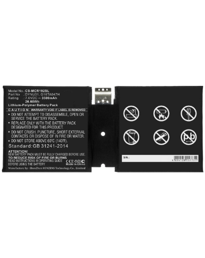 Picture of Replacement Battery for Microsoft Surface Go 2 - DYNU01