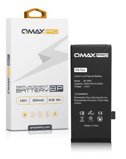 Picture of QMAX Pro Replacement Battery for iPhone 8 Plus (2691 mAH)