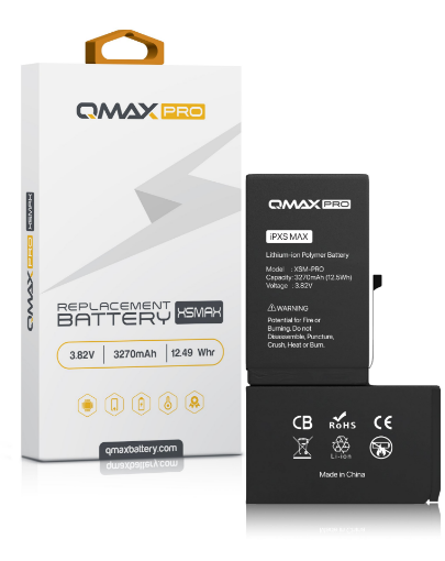 Picture of QMAX Pro Replacement Battery for iPhone XS Max (3270 mAH)