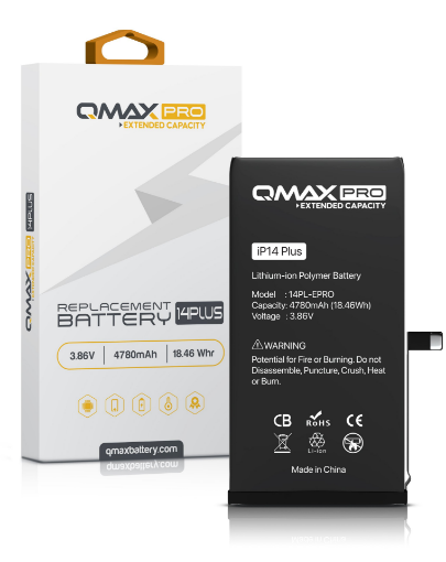 Picture of QMAX Pro Extended Capacity Replacement Battery for iPhone 14 Plus (4780 mAH)