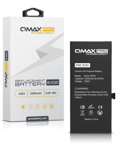 Picture of QMAX Pro Extended Capacity Replacement Battery for iPhone SE 2020 (2200 mAH)
