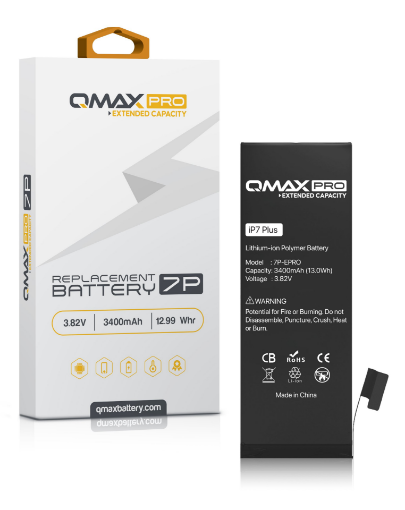 Picture of QMAX Pro Extended Capacity Replacement Battery for iPhone 7 Plus (3400 mAH)