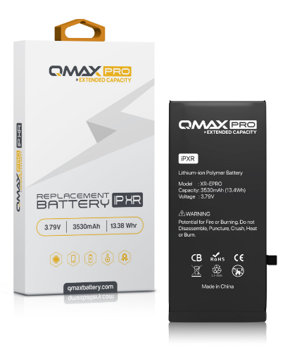 Picture of QMAX Pro Extended Capacity Replacement Battery for iPhone XR (3530 mAH)