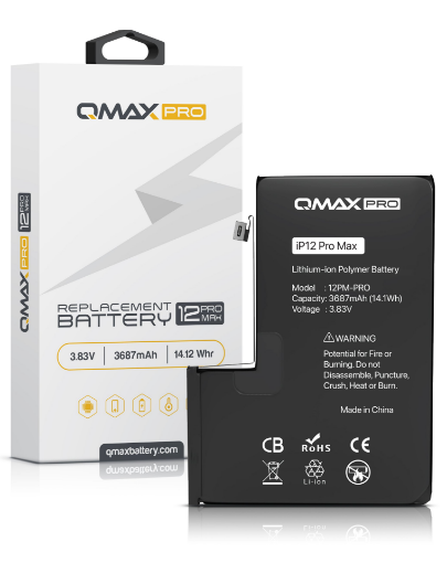 Picture of QMAX Pro Replacement Battery for iPhone 12 Pro Max (3687 mAH)
