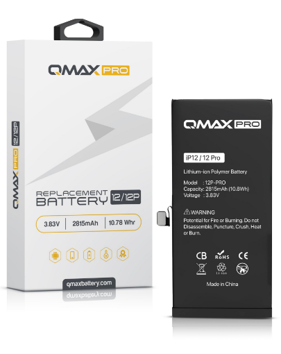 Picture of QMAX Pro Replacement Battery for iPhone 12 / 12 Pro (2815 mAH)