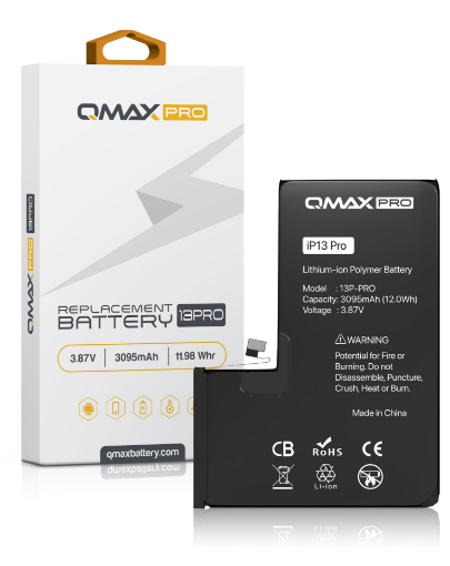 Picture of QMAX Pro Replacement Battery for iPhone 13 Pro (3095 mAH)