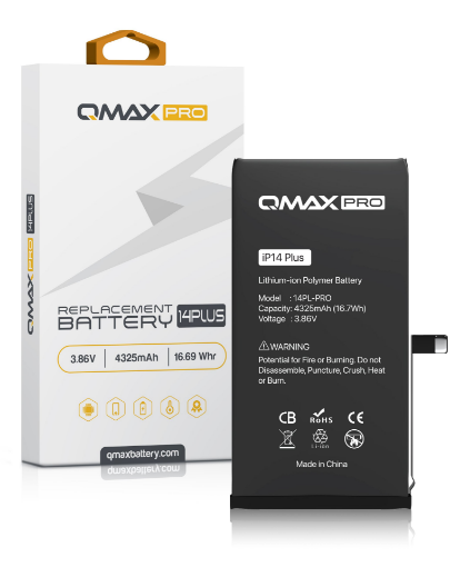 Picture of QMAX Pro Replacement Battery for iPhone 14 Plus (4325 mAH)