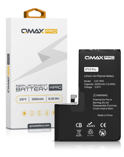 Picture of QMAX Pro Replacement Battery for iPhone 14 Pro (3200 mAH)
