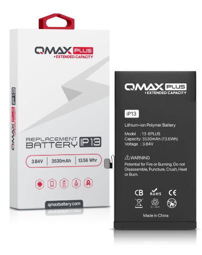 Picture of QMAX Plus Extended Capacity Replacement Battery for iPhone 13 (3530 mAH)