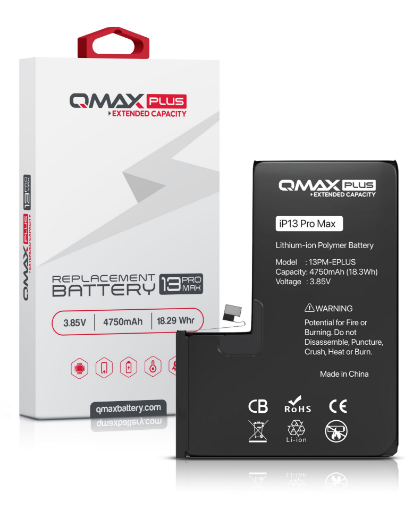 Picture of QMAX Plus Extended Capacity Replacement Battery for iPhone 13 Pro Max (4750 mAh)