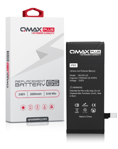 Picture of QMAX Plus Extended Capacity Replacement Battery for iPhone 6S (2200 mAH)