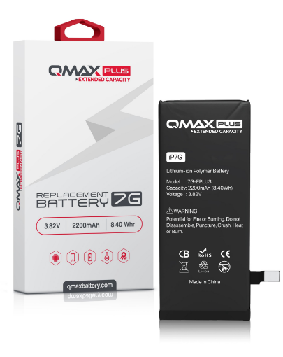 Picture of QMAX Plus Extended Capacity Replacement Battery for iPhone 7 (2200 mAH)