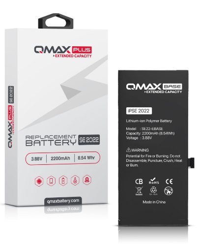 Picture of QMAX Plus Extended Capacity Replacement Battery for iPhone SE 2022 (2200 mAH)