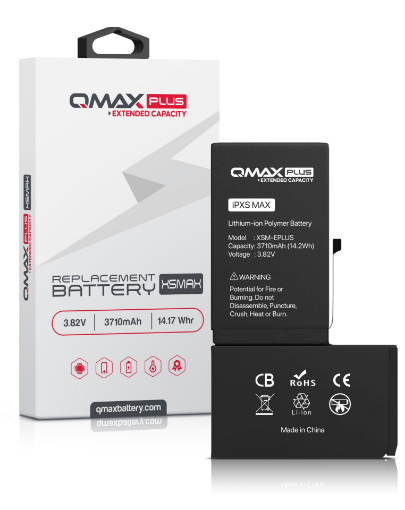 Picture of QMAX Plus Extended Capacity Replacement Battery for iPhone XS Max (3710 mAH)