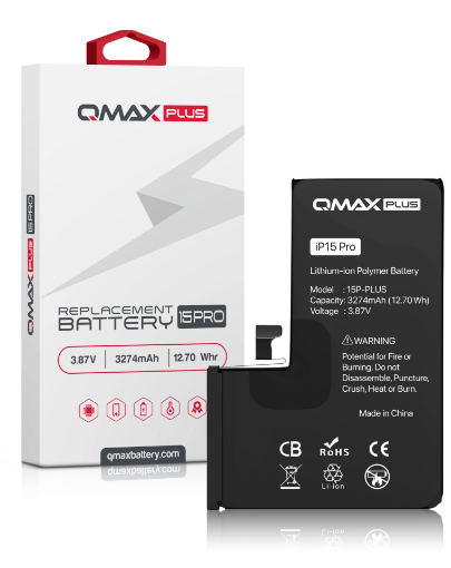 Picture of QMAX Plus Replacement Battery for iPhone 15 Pro