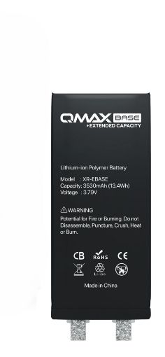 Picture of QMAX Base Extended Capacity Replacement Battery for iPhone XR (Spot Weld Required) (3530 mAH)