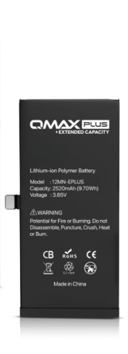 Picture of QMAX Plus Extended Capacity Replacement Battery for iPhone 12 Mini (2520 mAH)