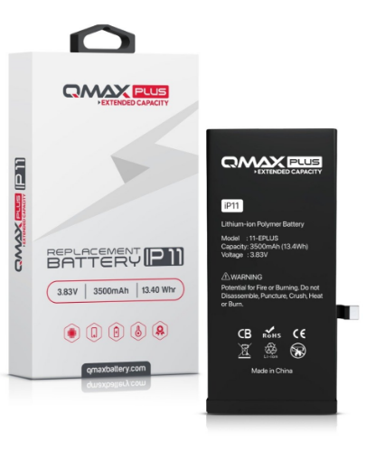 Picture of QMAX Plus Extended Capacity Replacement Battery for iPhone 11 (3500 mAH)