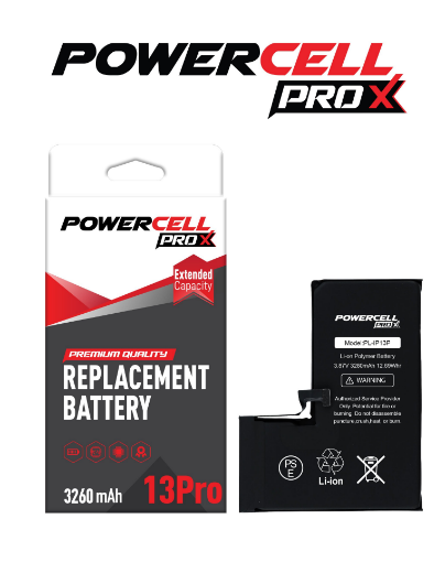 Picture of POWERCELL PRO Extended Capacity Battery Replacement for iPhone 13 Pro (3280 mAh)