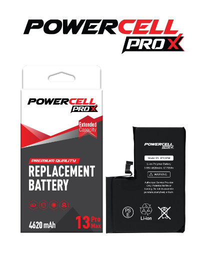 Picture of POWERCELL PRO Extended Capacity Battery Replacement for iPhone 13 Pro Max (4620 mAh)