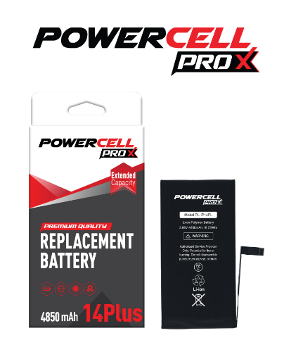 Picture of POWERCELL PRO Extended Capacity Battery Replacement for iPhone 14 Plus (4850 mAh)